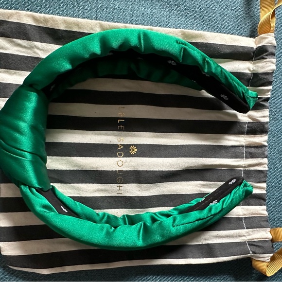 Lele Sadoughi Green Silk headband - Picture 5 of 6